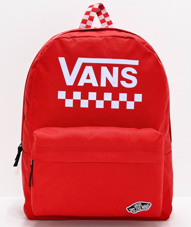 vans old skool ii backpack red hawaiian